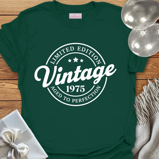 Vintage 1975, Aged to Perfection - 50th Birthday T-Shirt