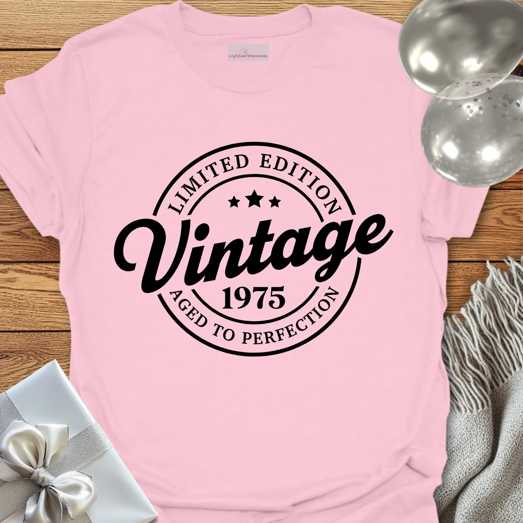 Vintage 1975, Aged to Perfection - 50th Birthday T-Shirt