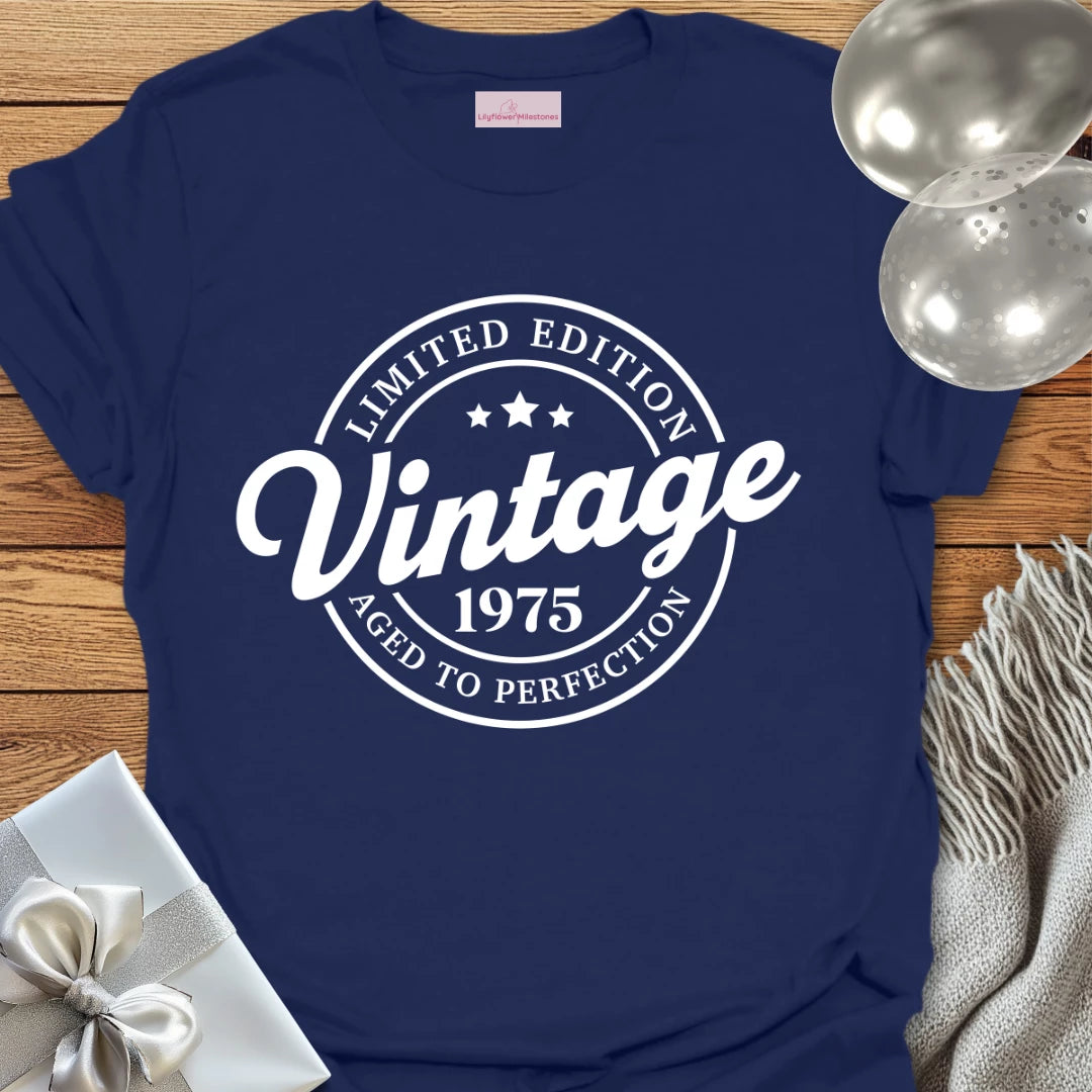 Vintage 1975, Aged to Perfection - 50th Birthday T-Shirt