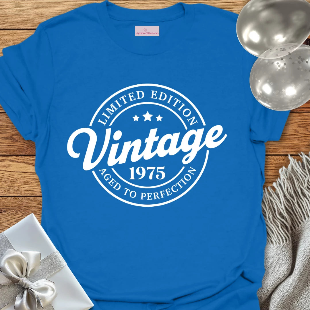 Vintage 1975, Aged to Perfection - 50th Birthday T-Shirt