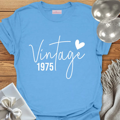 Vintage 1975 (Heart) - 50th Birthday T-Shirt