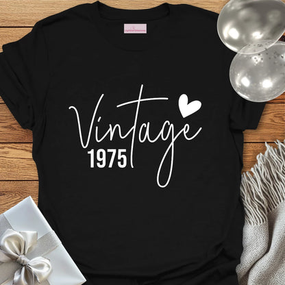 Vintage 1975 (Heart) - 50th Birthday T-Shirt