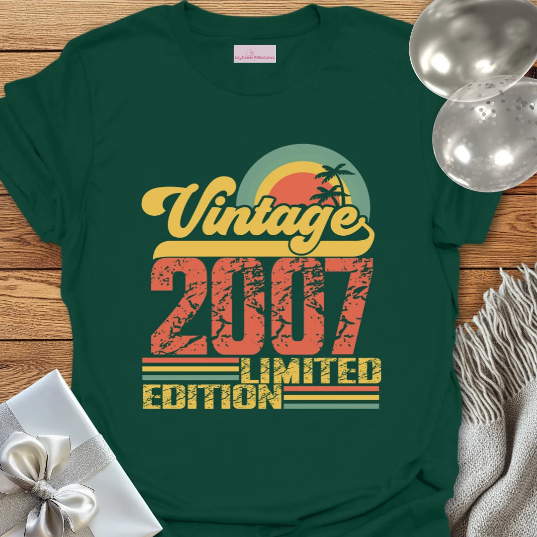 Vintage 2007, Limited Edition - 18th Birthday T-Shirt