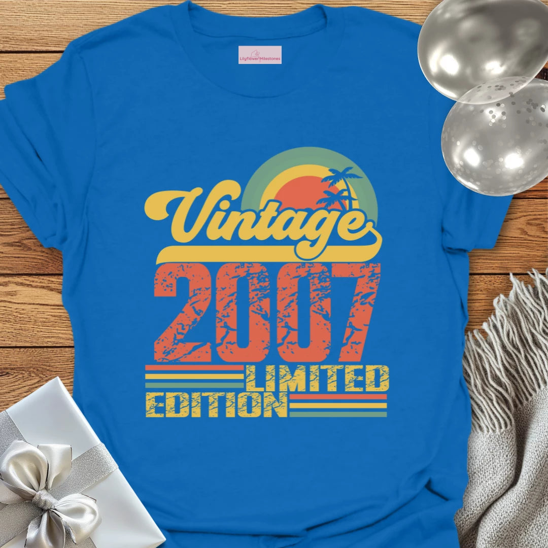 Vintage 2007, Limited Edition - 18th Birthday T-Shirt