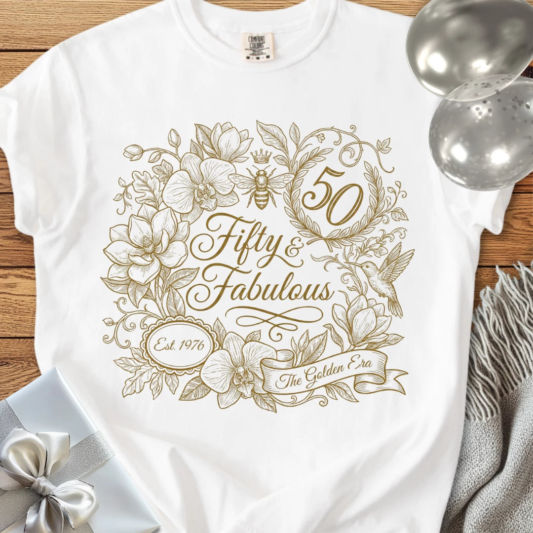 Fifty & Fabulous, Est 1976 - Premium 50th Birthday T-Shirt