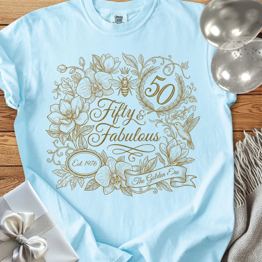 Fifty & Fabulous, Est 1976 - Premium 50th Birthday T-Shirt