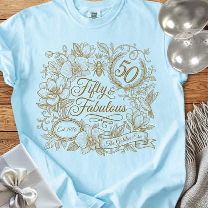 Fifty & Fabulous, Est 1976 - Premium 50th Birthday T-Shirt