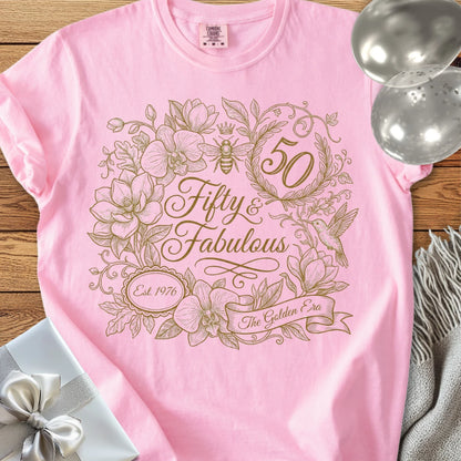 Fifty & Fabulous, Est 1976 - Premium 50th Birthday T-Shirt