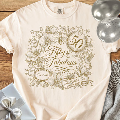 Fifty & Fabulous, Est 1976 - Premium 50th Birthday T-Shirt