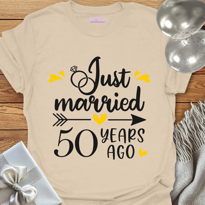 Just Married, 50 Years Ago - 50th Wedding Anniversary T-Shirt