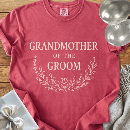 Grandmother of the Groom - Premium Bloom Bridal Party T-Shirt