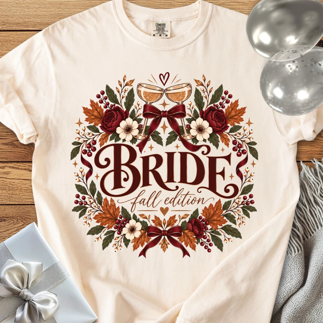 Bride, Fall Edition - Premium Wedding T-Shirt