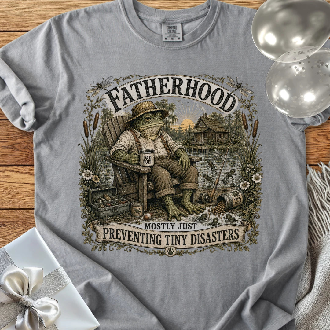 Fatherhood, Preventing Tiny Disasters - Premium Parenting T-Shirt