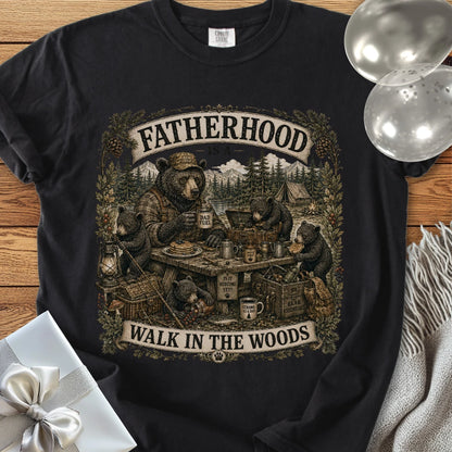 Fatherhood Is a Walk in the Woods - Premium Parenting T-Shirt