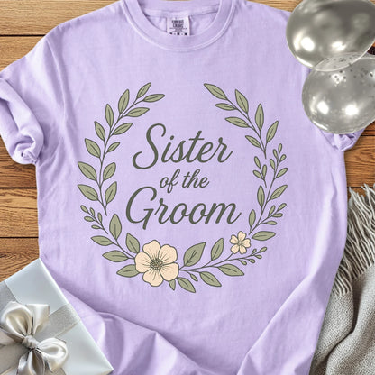 Sister of the Groom - Premium Floral Bridal Party T-Shirt