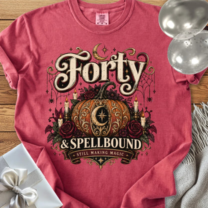 Forty & Spellbound - Premium Halloween 40th Birthday T-Shirt