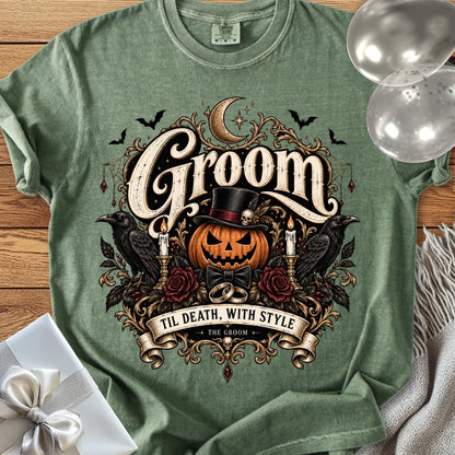 Groom - Premium Halloween Wedding T-Shirt