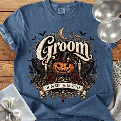 Groom - Premium Halloween Wedding T-Shirt
