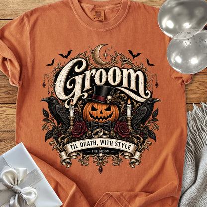 Groom - Premium Halloween Wedding T-Shirt