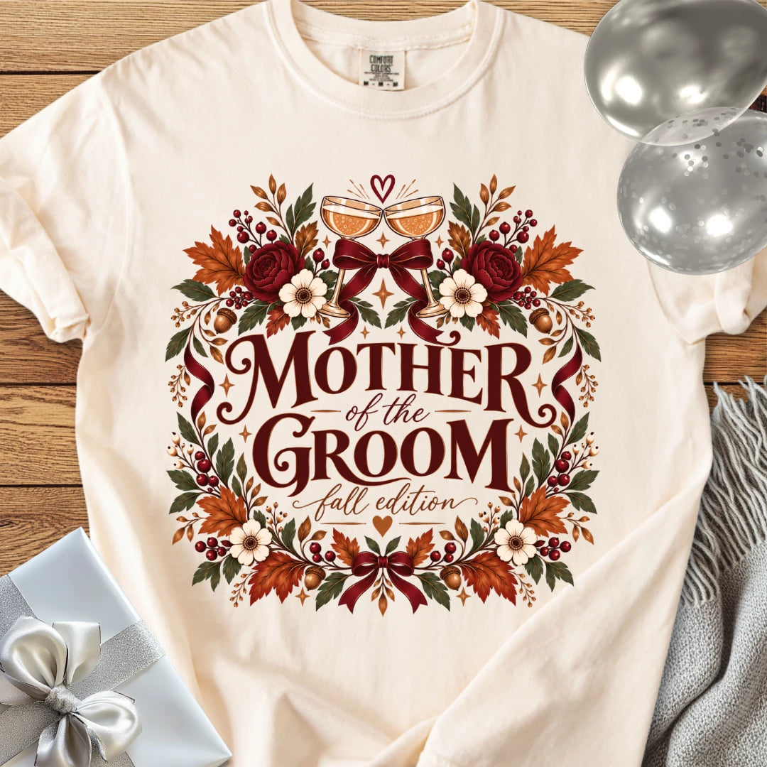 Mother of the Groom, Fall Edition - Premium Wedding T-Shirt