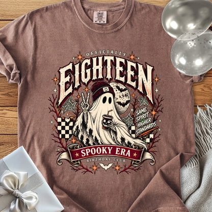 Officially Eighteen, Spooky Era -Premium Halloween 18th Birthday T-Shirt
