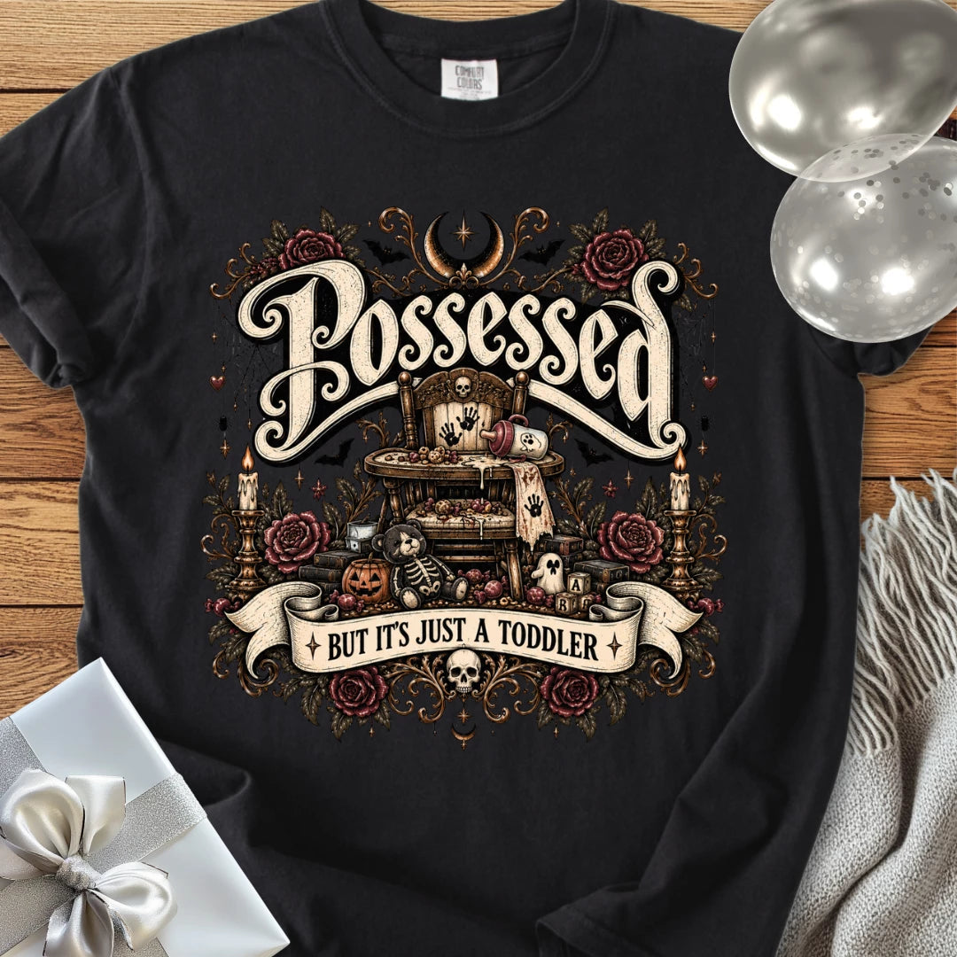Possessed But It’s Just a Toddler - Premium Halloween Parenting T-Shirt