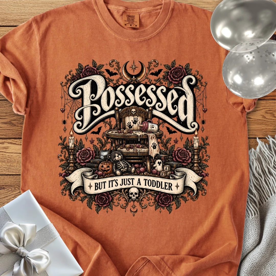 Possessed But It’s Just a Toddler - Premium Halloween Parenting T-Shirt