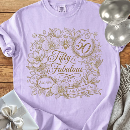 Fifty & Fabulous, Est 1976 - Premium 50th Birthday T-Shirt