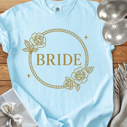 Bride -  Premium Floral Wreath Bridal Party T-Shirt