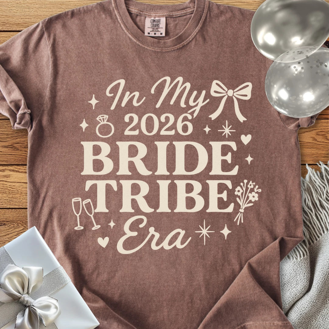 In My 2026 Bride Tribe Era - Premium  Wedding T-Shirt