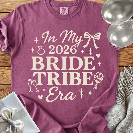 In My 2026 Bride Tribe Era - Premium  Wedding T-Shirt