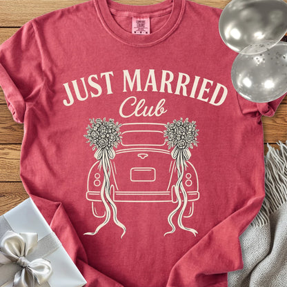 Just Married Club - Premium  Wedding T-Shirt