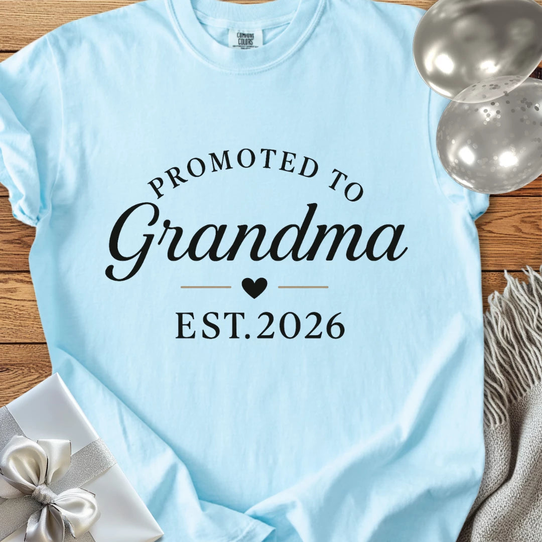 Promoted to Grandma, Est 2026 - Premium New Baby T-Shirt