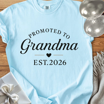 Promoted to Grandma, Est 2026 - Premium New Baby T-Shirt