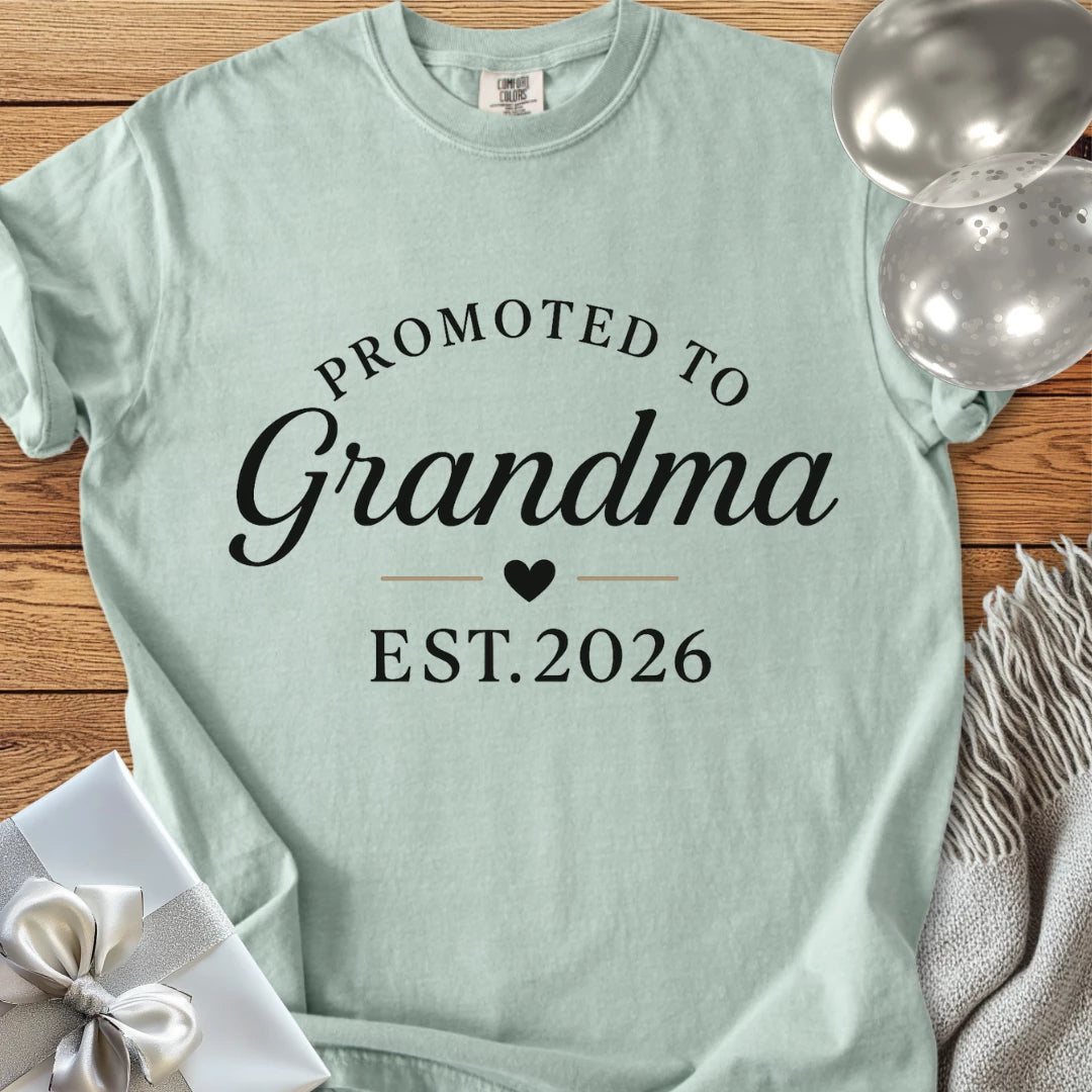 Promoted to Grandma, Est 2026 - Premium New Baby T-Shirt