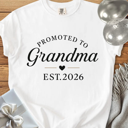 Promoted to Grandma, Est 2026 - Premium New Baby T-Shirt