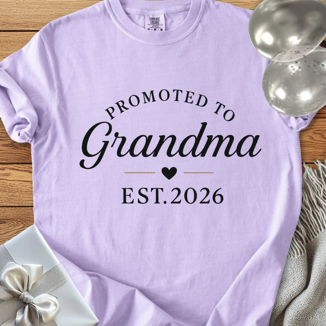 Promoted to Grandma, Est 2026 - Premium New Baby T-Shirt