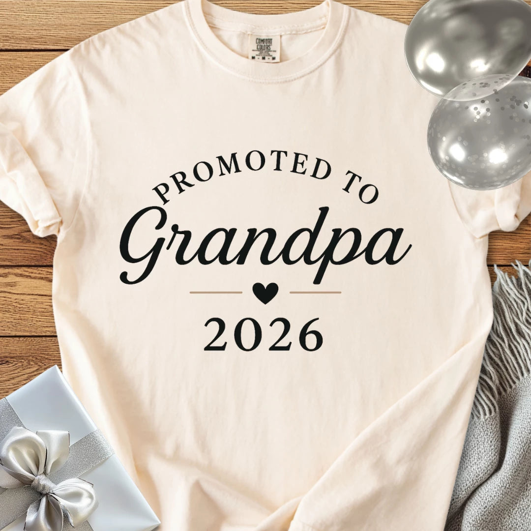 Promoted to Grandpa 2026 - Premium New Baby T-Shirt