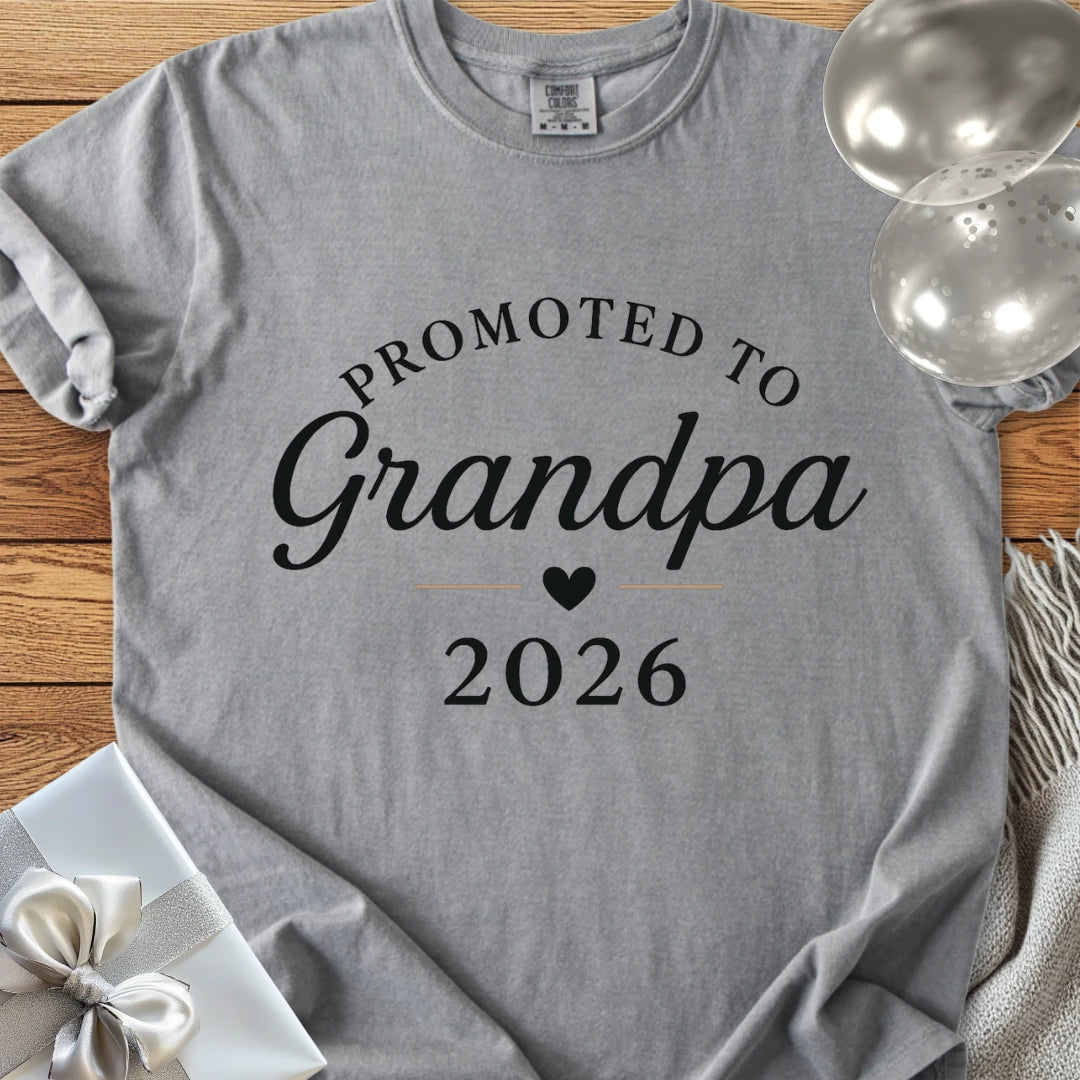 Promoted to Grandpa 2026 - Premium New Baby T-Shirt