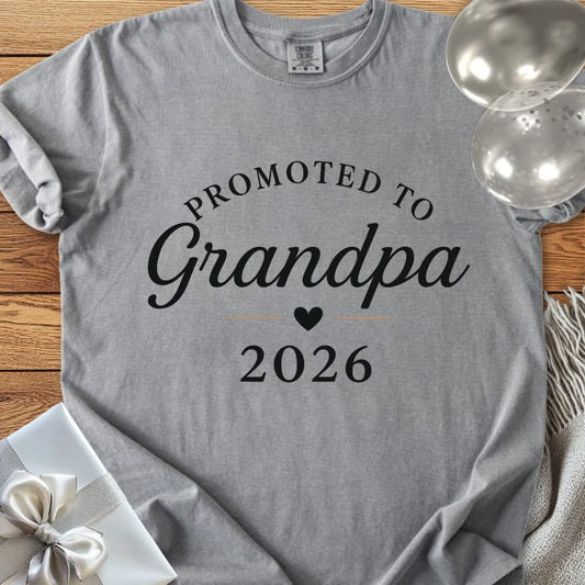 Promoted to Grandpa 2026 - Premium New Baby T-Shirt