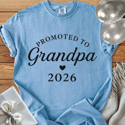 Promoted to Grandpa 2026 - Premium New Baby T-Shirt