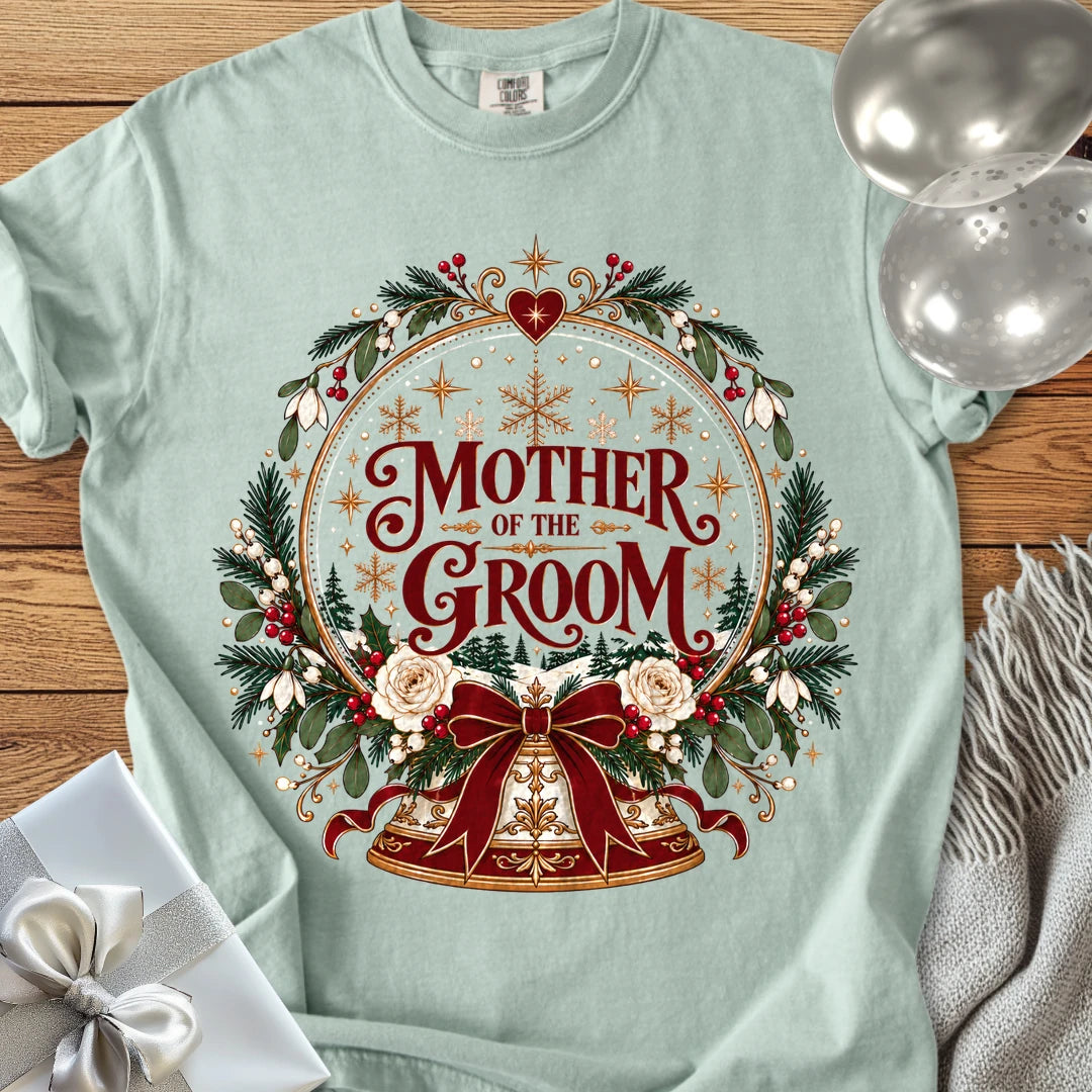 Mother of the Groom - Premium Snowglobe Wedding T-Shirt - Bay