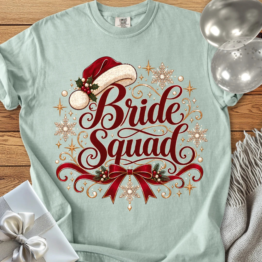 Bride Squad - Premium Christmas Wedding T-Shirt - Bay