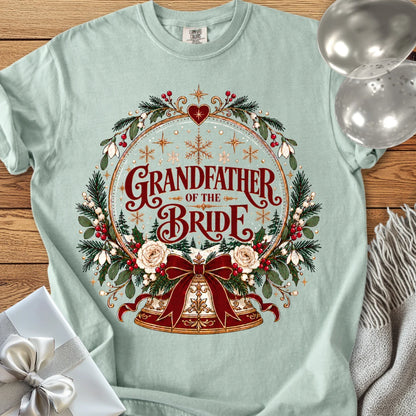 Grandfather of the Bride - Premium Snowglobe Wedding T-Shirt - Bay