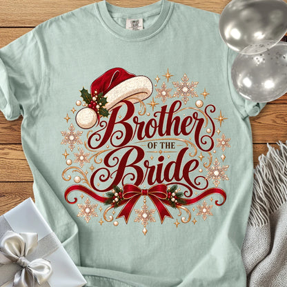 Brother of the Bride - Premium Christmas Wedding T-Shirt - Bay