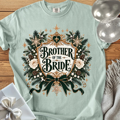 Brother of the Bride - Premium Winter Heirloom Wedding T-Shirt - Bay