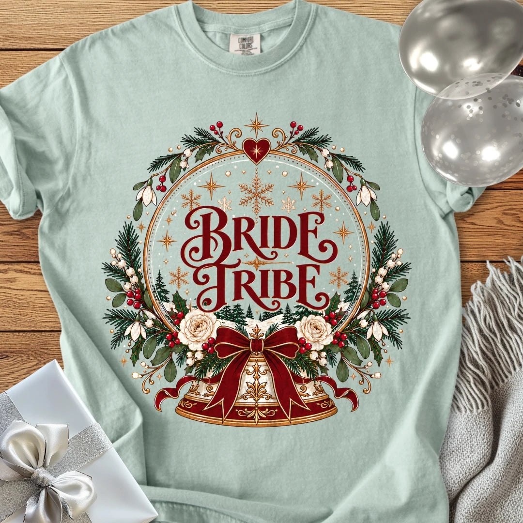 Bride Tribe - Premium Snowglobe Wedding T-Shirt - Bay