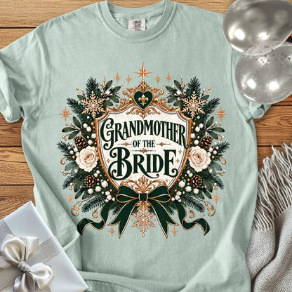 Grandmother of the Bride - Premium Winter Heirloom Wedding T-Shirt - Bay