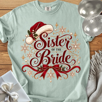 Sister of the Bride - Premium Christmas Wedding T-Shirt - Bay