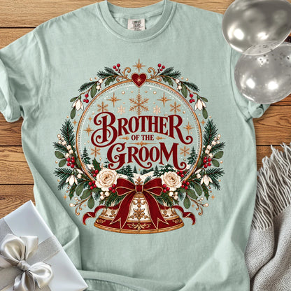 Brother of the Groom - Premium Snowglobe Wedding T-Shirt - Bay